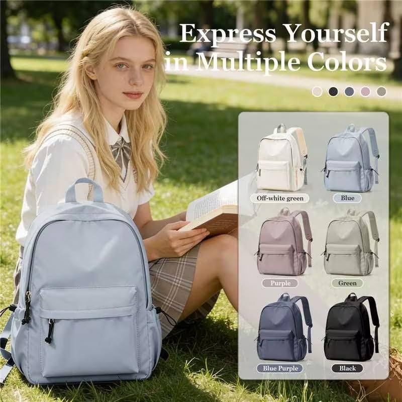 Blue Middle School Backpack College Students High School Waterproof Bookbag Teen