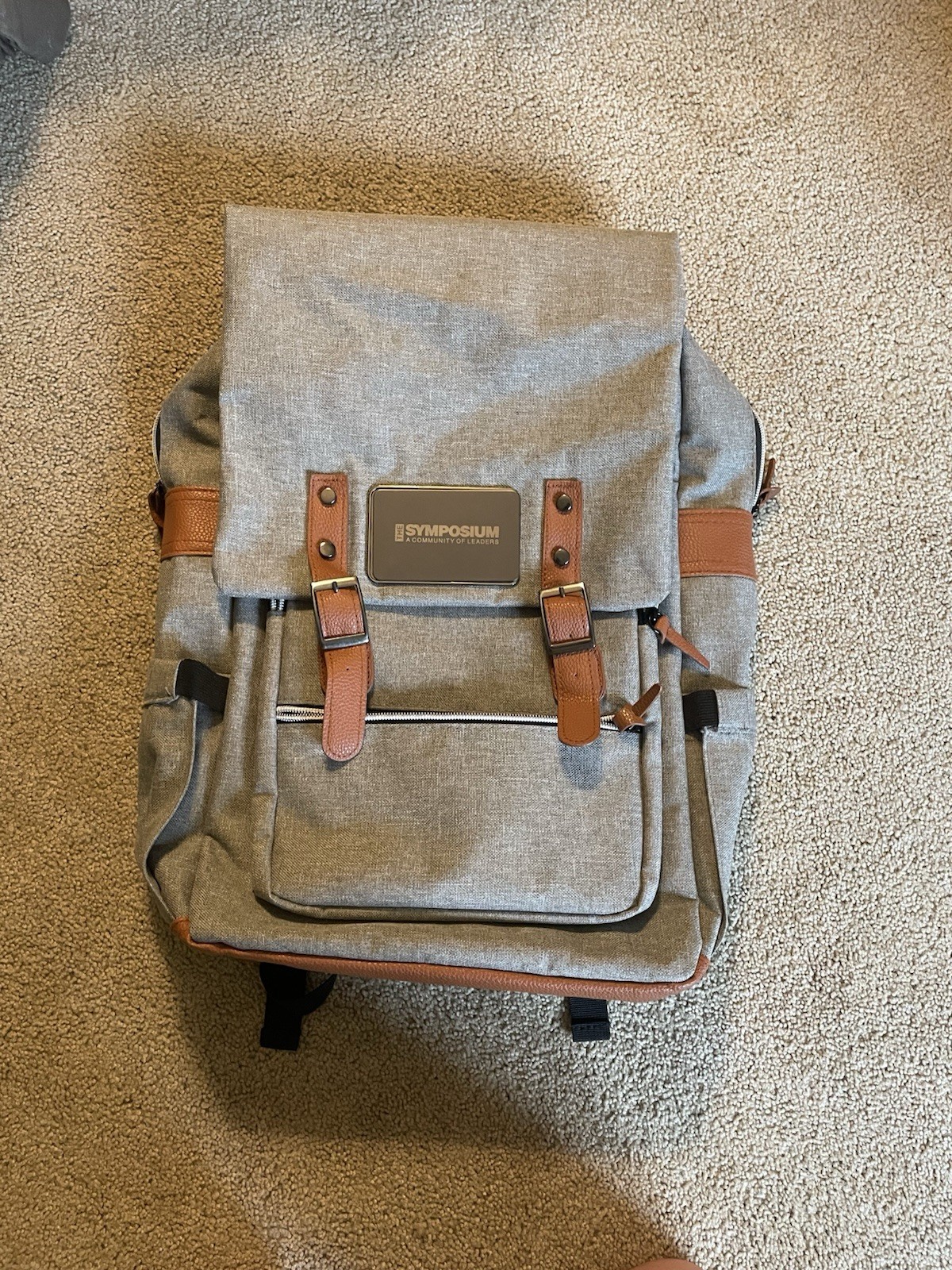 Gold bond Magnetic Leather Backpack Brand New Never Used