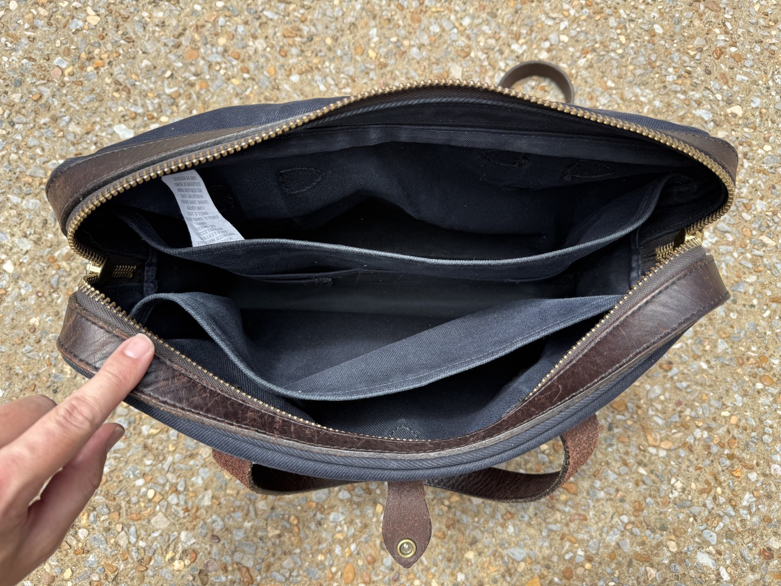 Filson Original Rugged Twill Briefcase 256 Navy Made in USA Good Condition