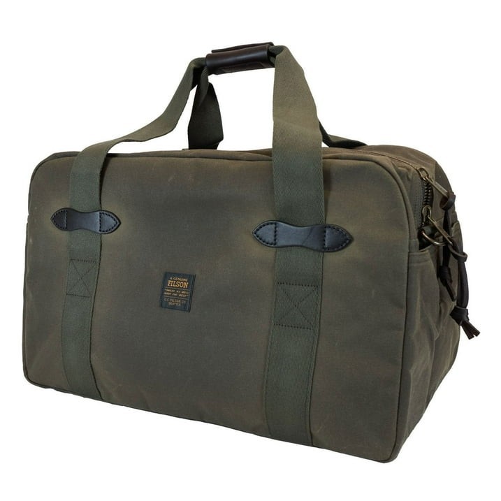 Filson Medium Tin Cloth Duffle Bag Color: Otter Green