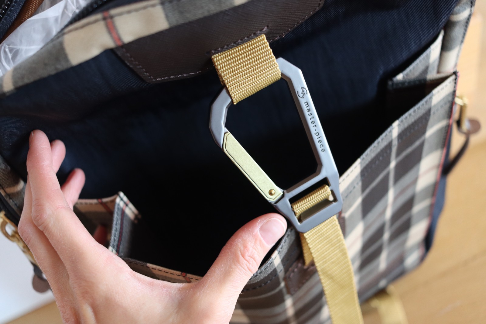 Master-Piece LINK Plaid Backpack No 02340-c2 Col 020 Qual PVC Japan New Carabine