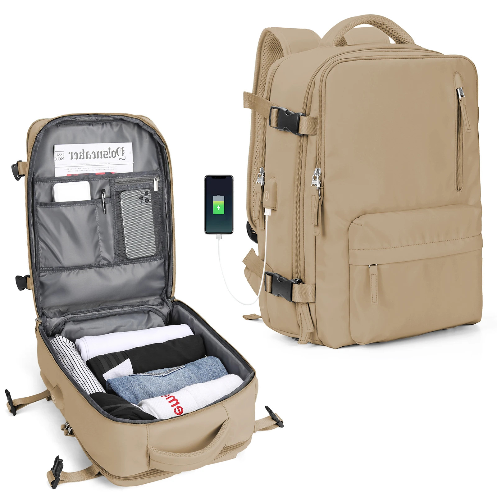 40x30x20 Travel Backpack Airline Cabin Laptop School Bag Hand Luggage Carry On