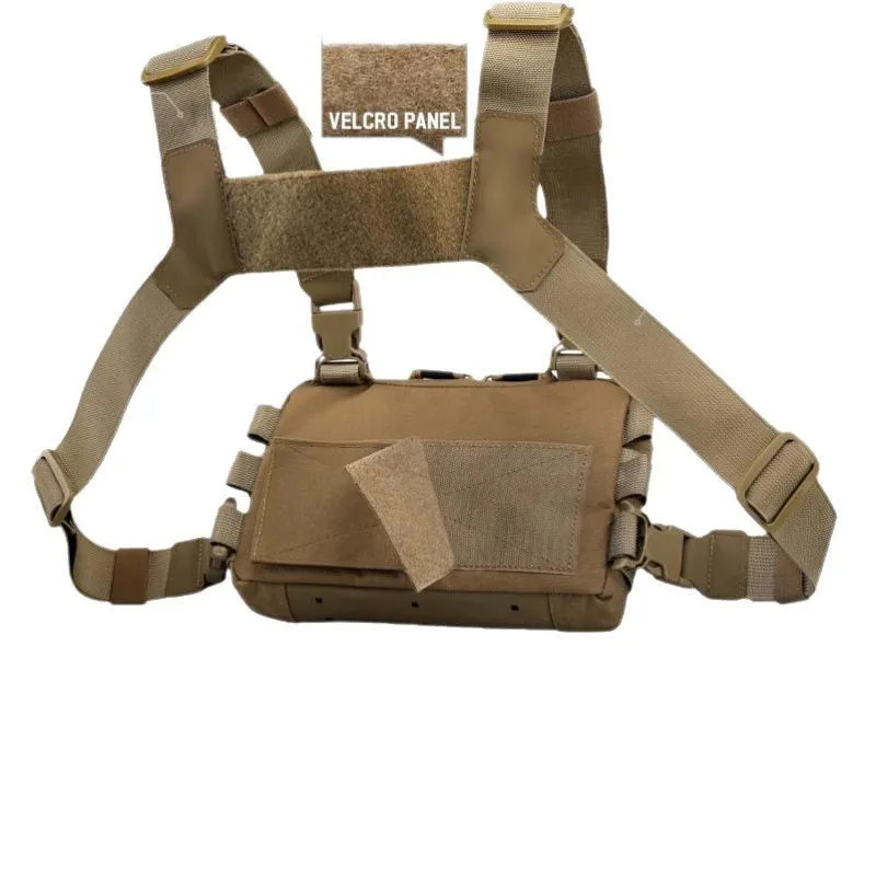 Tactical Chest Rig Pack for Men, Running Chest Bag with Front Loop Recon C