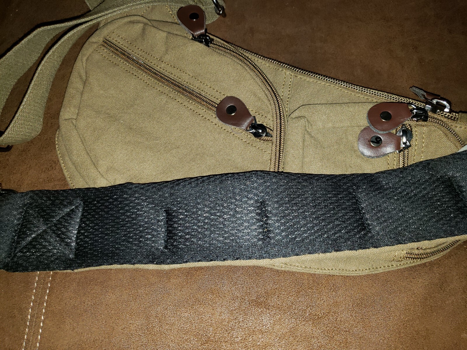 NWT Rothco Tactical Vintage Crossbody Bag Canvas Shoulder 6 Zippered Compartment