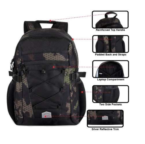 Trailmaker Bungee Backpack With 17″ Laptop Pocket ()