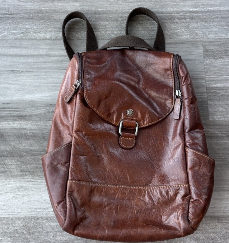 Jack Georges Convertible Backpack Crossbody Voyager Leather Unisex 9×14 Travel