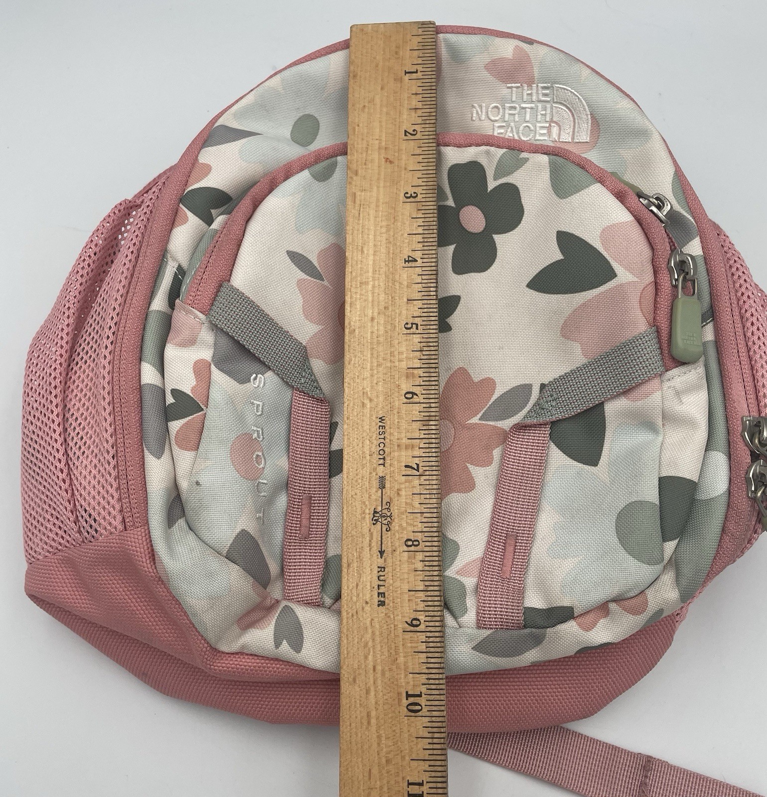 The North Face Sprout Backpack Multi Pink Gray Floral Purse Handbag Kids Travel