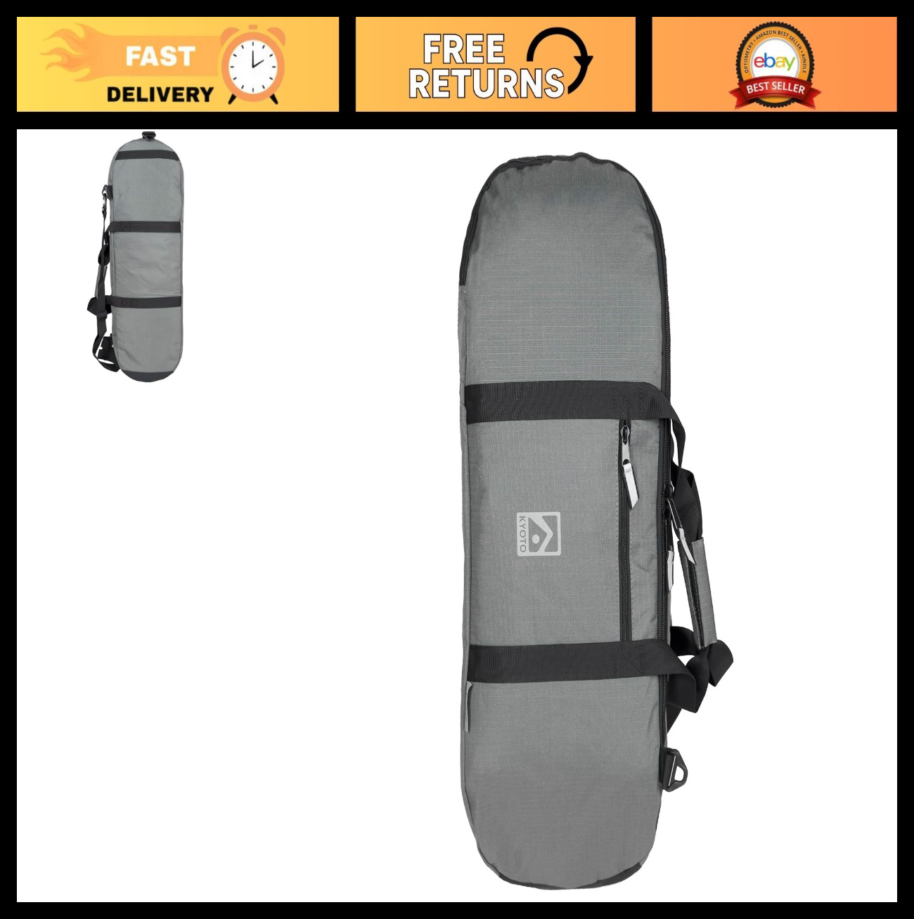 Lightweight Padded Skateboard Bag for Travel & Storage – Durable, Compact Design