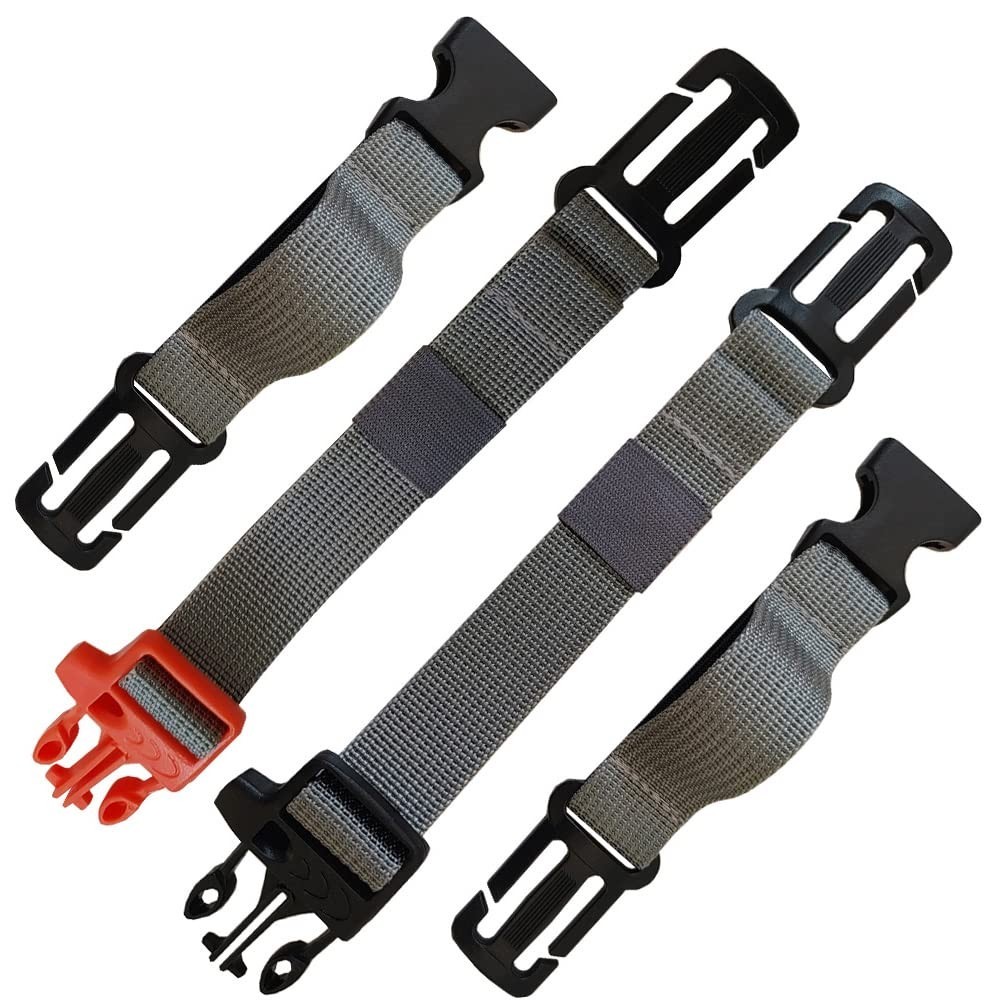 2 Pack Chest Strap for Backpack – Nylon 3/4″ Webbing Sternum Belt – Grey