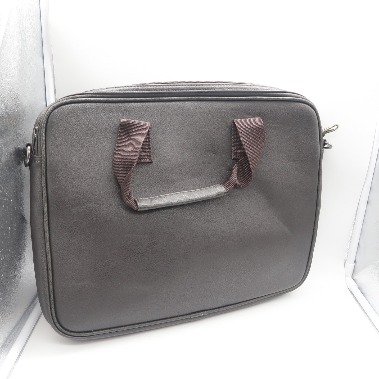 Ted Baker Men’s Document Bag with Stripped Webbing Brown w/ Strap