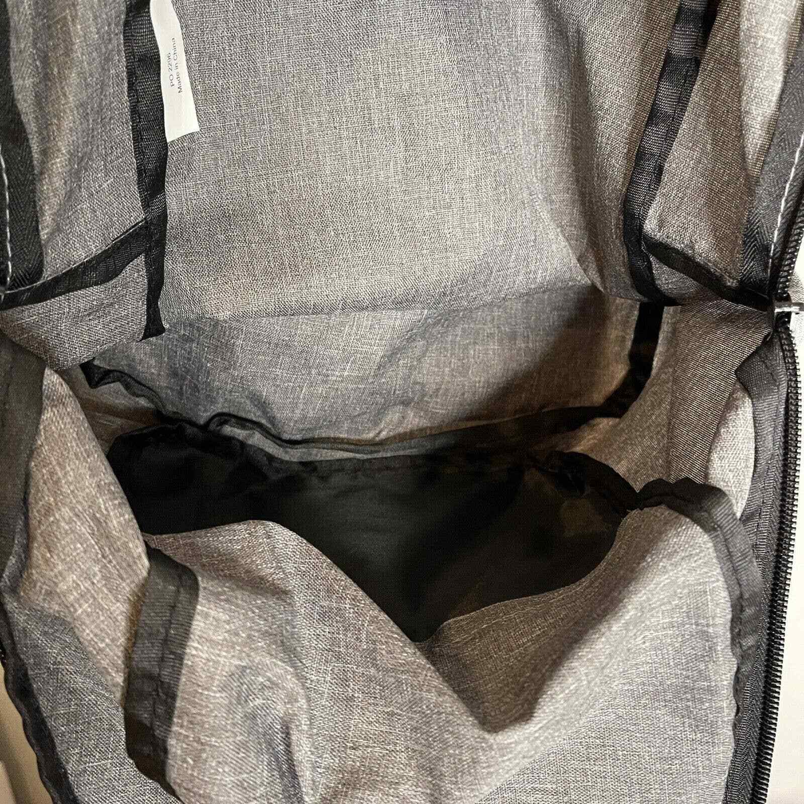Origaudio Foldable Computer Gray Backpack Zipper Square Rectangular