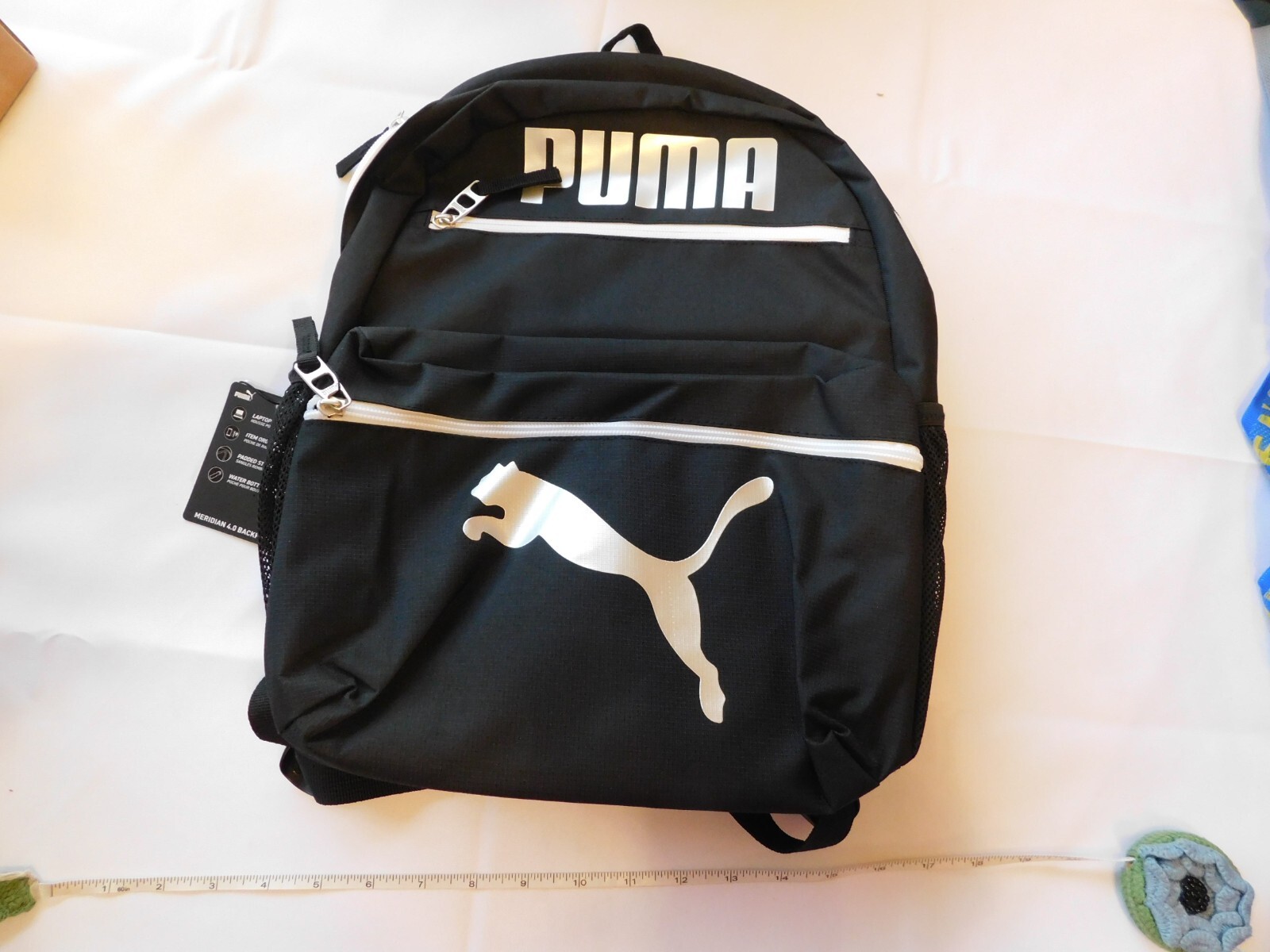 Puma backpack Meridian 4.0 Backpack PE1203-107 Black White Laptop Pocket NWT