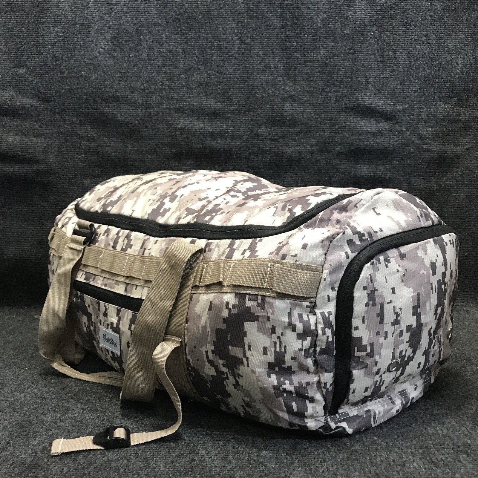 ScarletSkye Medium Size Camp 2 Pocket Digital Camo Duffle Bag w/ Molle Webbing