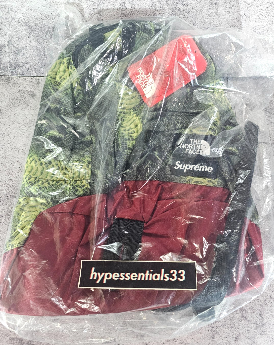 Supreme North Face Lightweight Daypack Backpack Snake Green SS18 New with Tags