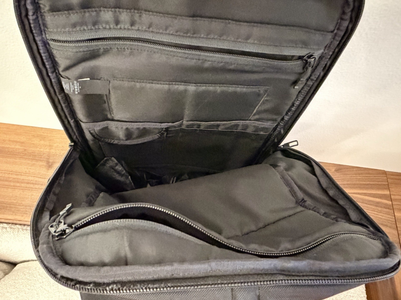 Lululemon Black Backpack Zip Closure Adjustable Strap Multiple Pockets