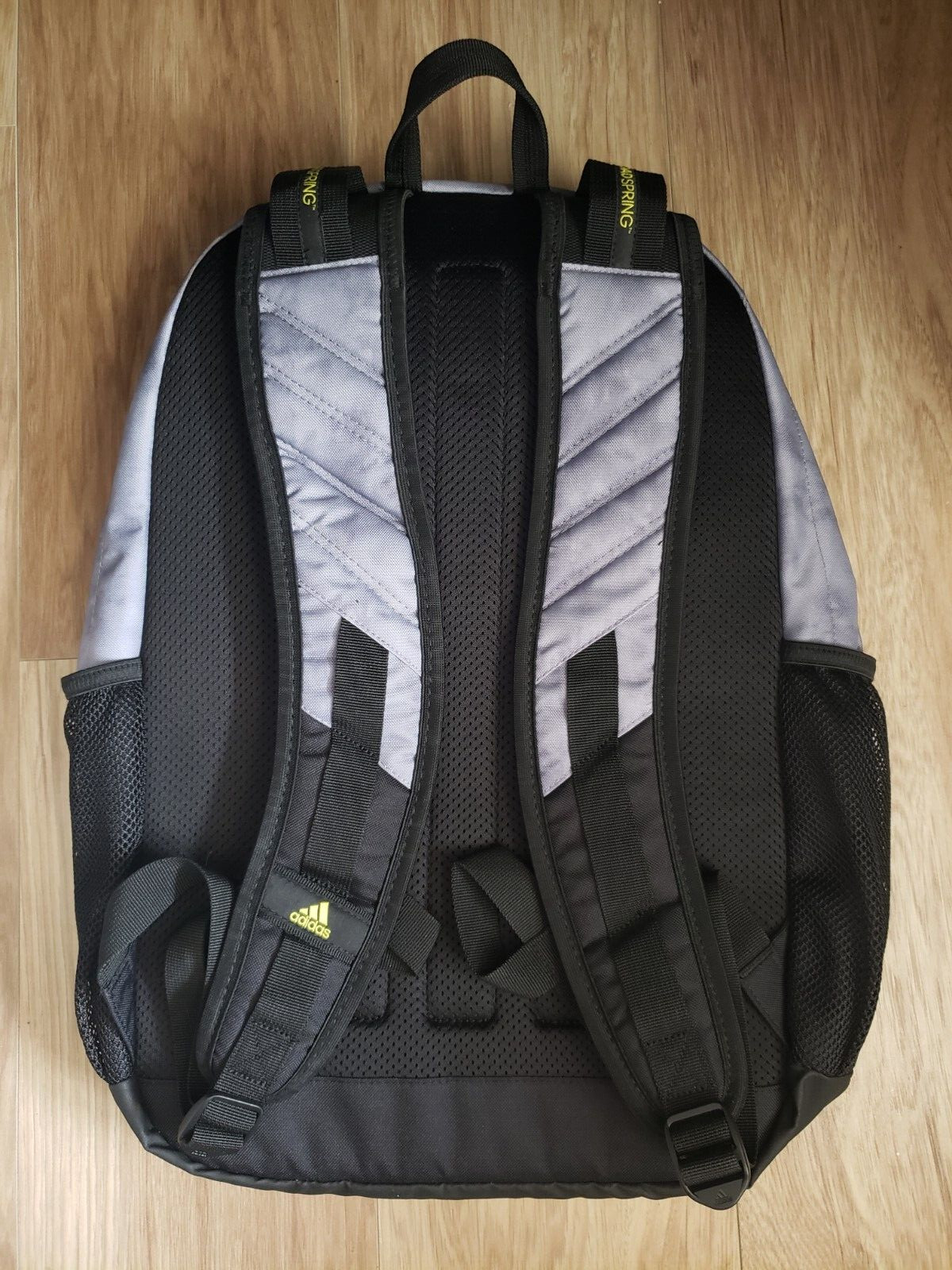 Adidas Prime 6 Backpack ipe Clean Multi Pocket Zip Jersey Gray & Black NWT