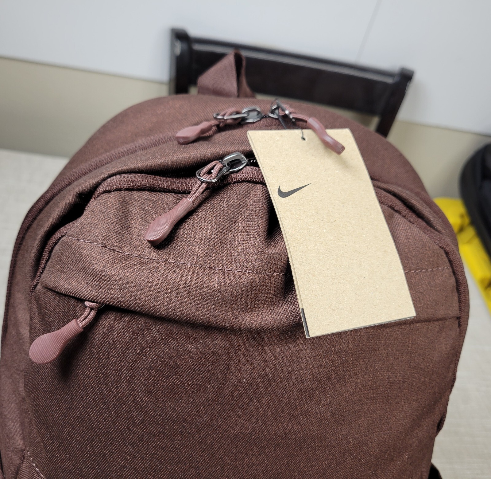 NIKE Elemental Premium Backpack 21L Brown Black Tech Pack Zip Sportswear