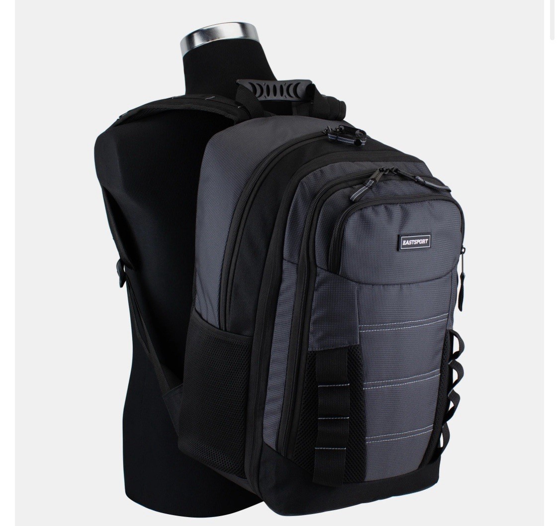 🆕Eastsport✨Unisex✨MVP EXPANDABLE Backpack✨Padded Tech & Bottle Pocket✨SureSnap