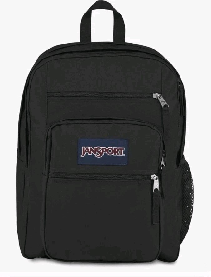 JanSport Big Student Backpack Black Minimalist Gorpcore Aesthetic NWT 34L Retro