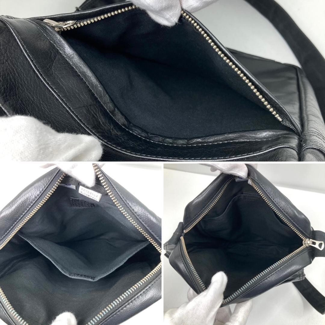 Authentic PORTER Shoulder Bag SQUARE Black 31cm x 23cm x 5cm Used Damage