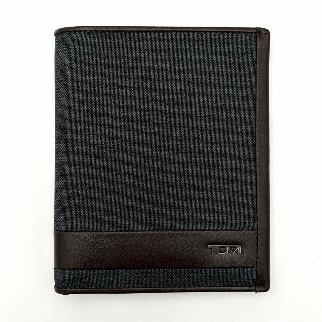 TUMI Alpha SLG Passport Case Foldable Anthracite Brown