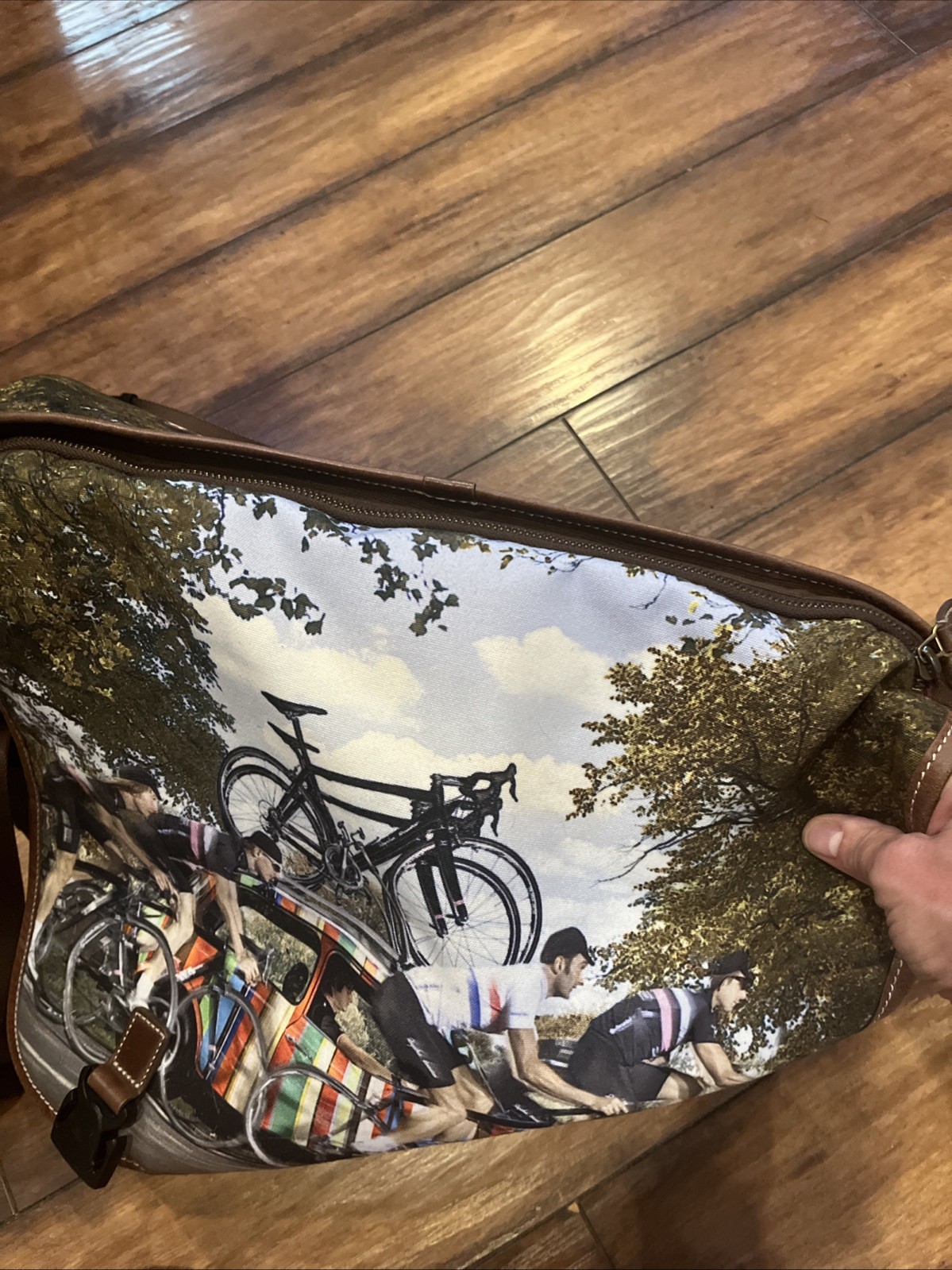 Paul Smith Mini Cooper & Rapha Cycling Team Cotton Leather Courier Bag Laptop