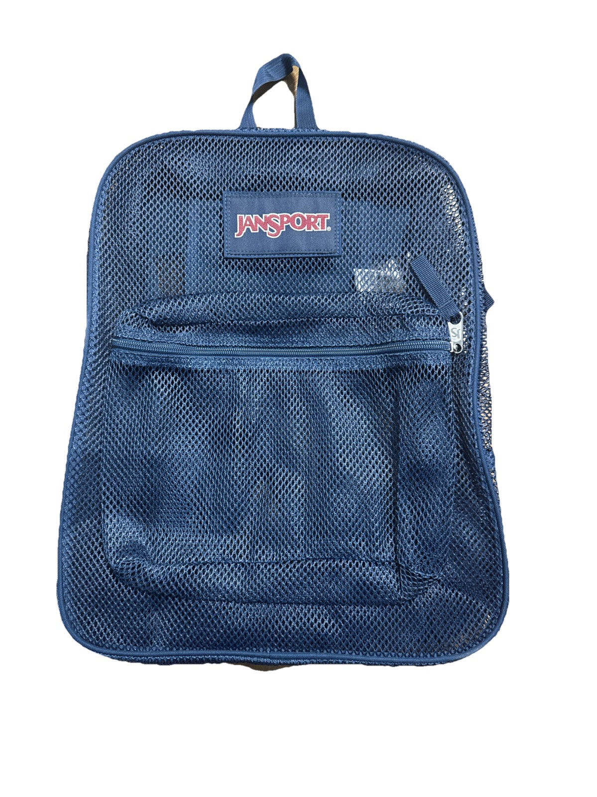 NWT – JanSport Mesh Pack Navy Blue See-Through Backpack Bookbag 2000 Cubic In.