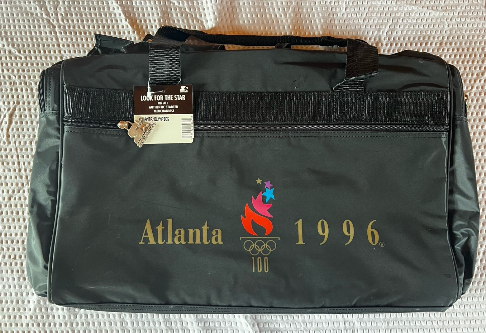 Starter Atlanta 1996 Olympics Duffle Gym Traveling Bag Black VTG Large NEW!