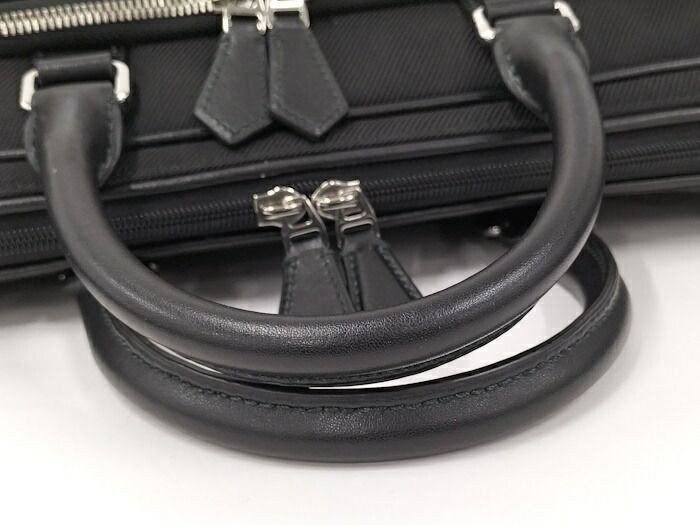 BALLY Authentic Briefcase 2Way Business Bag Nylon Canvas Black 37×29cm