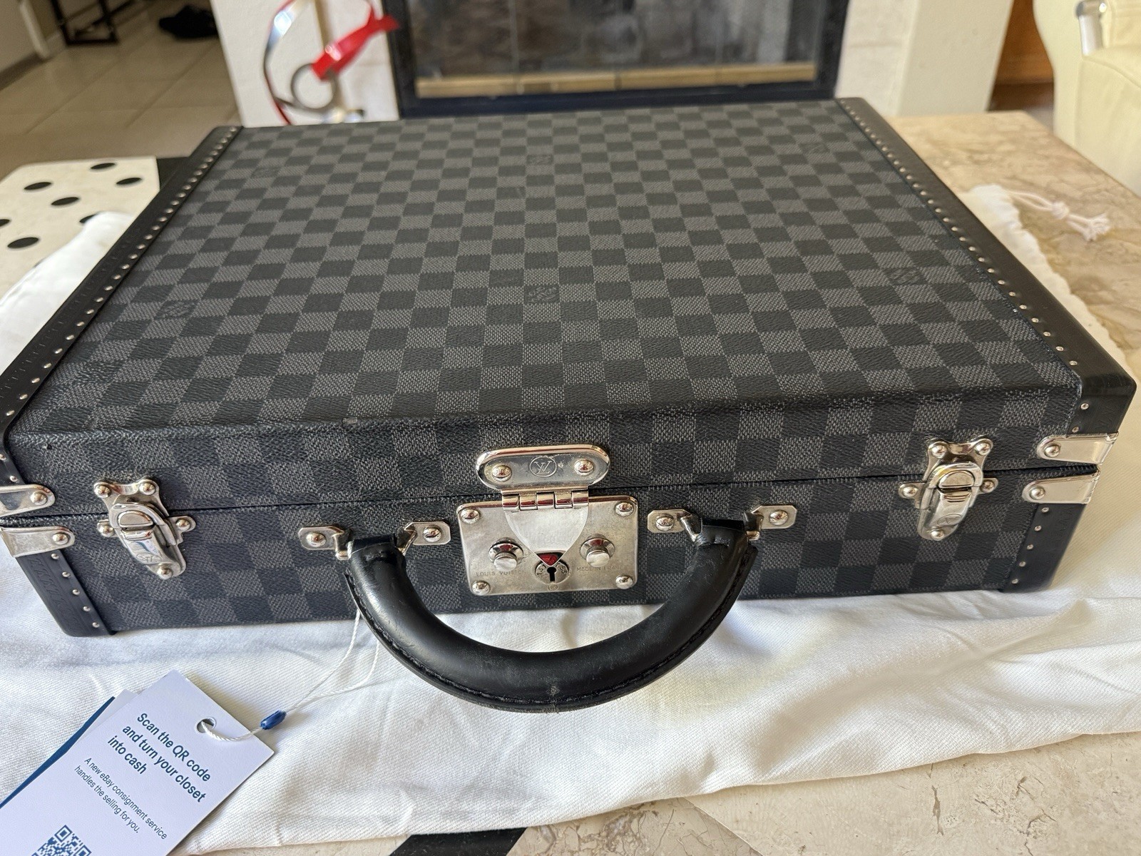 Louis Vuitton PRESIDENT Damier Graphite BRIEFCASE BUSINESS BAG, NO KEY PRESENT
