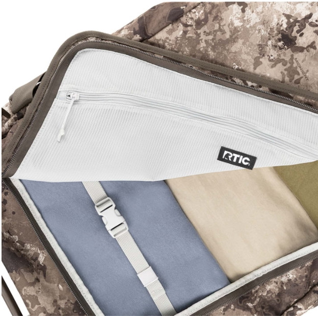 RTIC Road Trip Duffle Bag, Medium, Water Resistant, Durable Fabric, Black