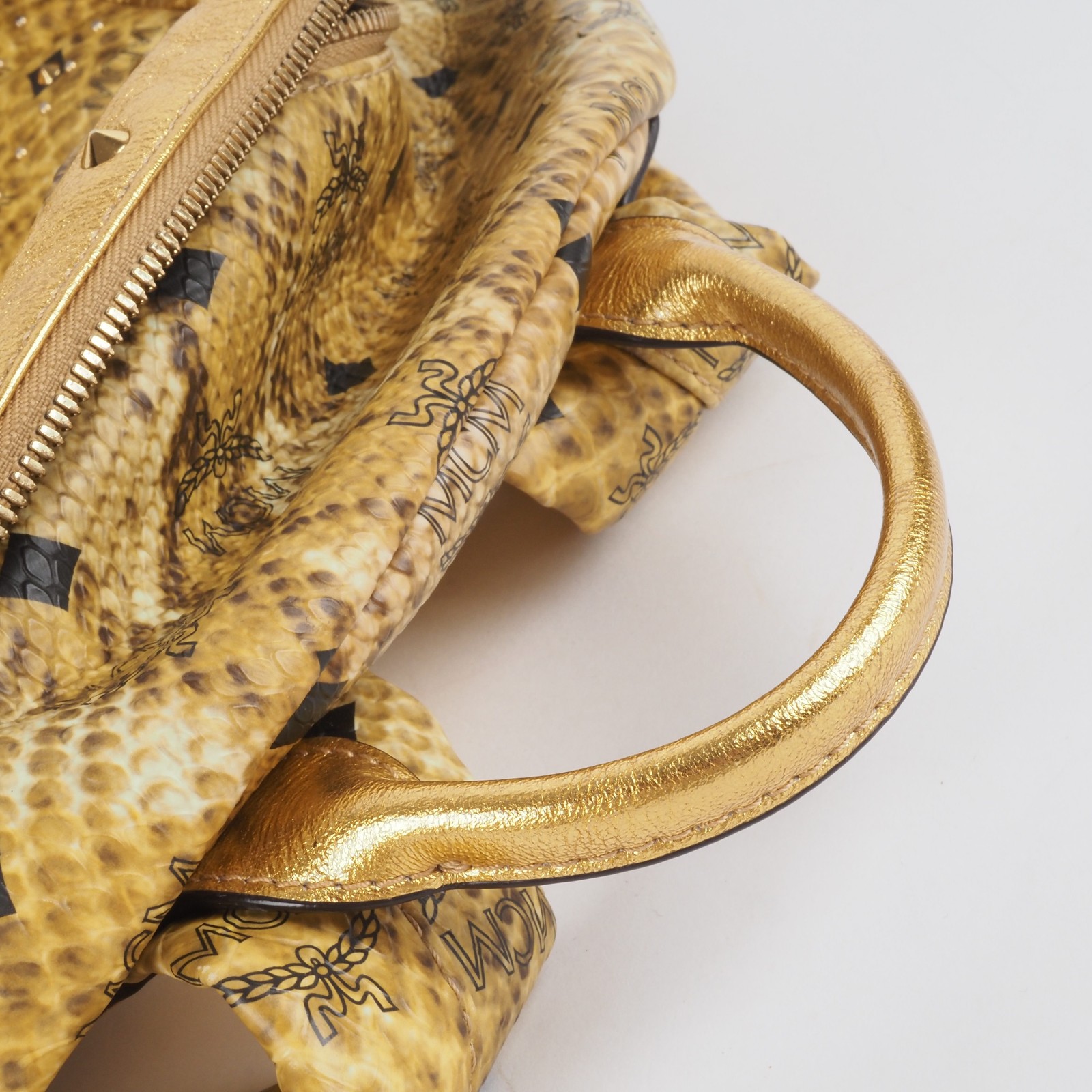 MCM Backpack Stark Large Limited Edition Snakeskin Print Gold Studded OP: €1240