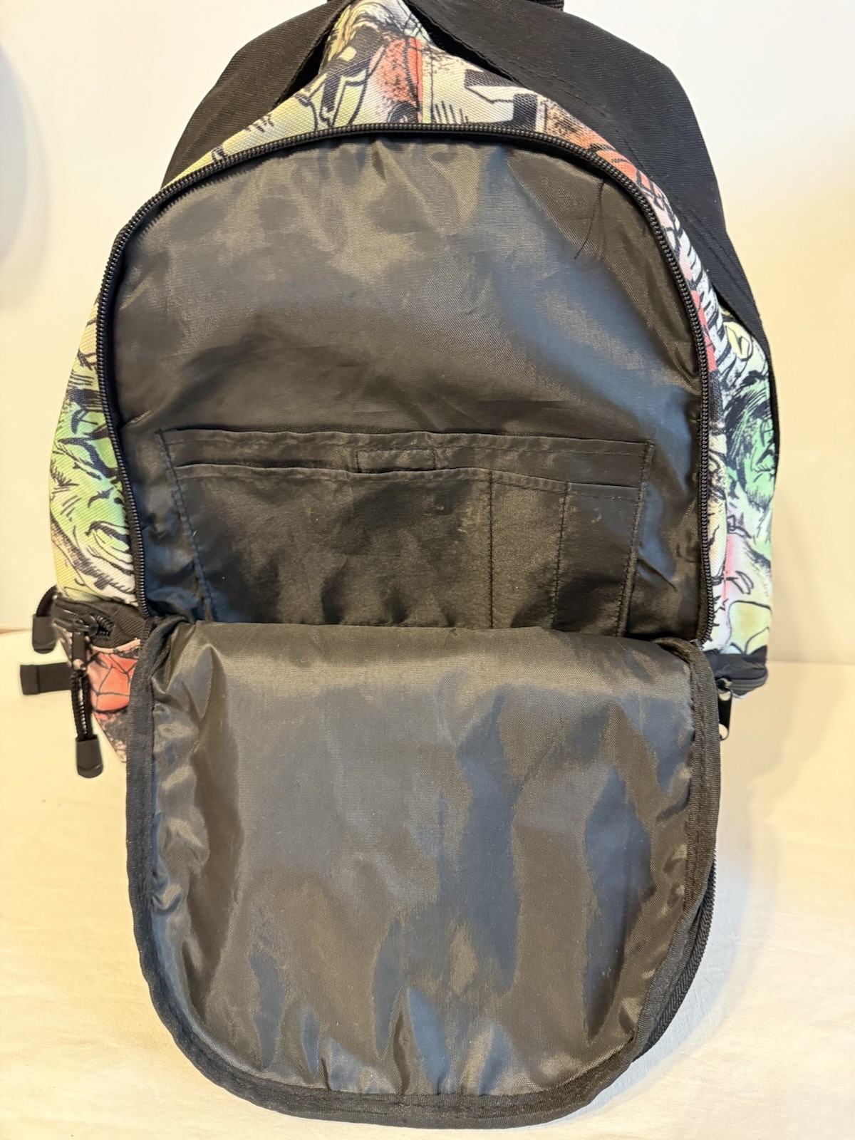 vintage Marvel Comics Backpack School Laptop Bag 2012 Ironman Hulk Spiderman