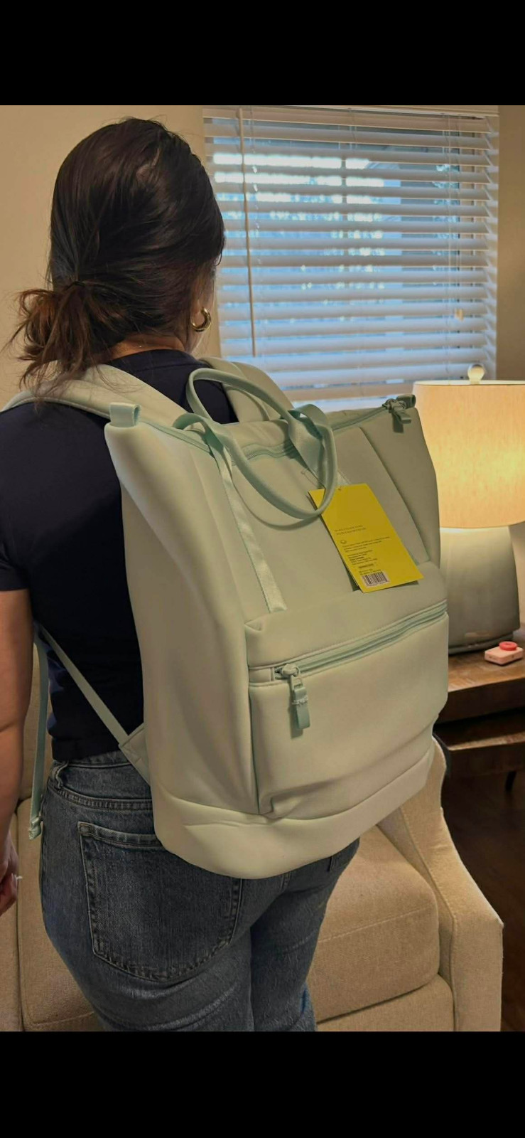 All In Motion Backpack Water Repellent School 17″-Laptop Mint Green Sporty 19″