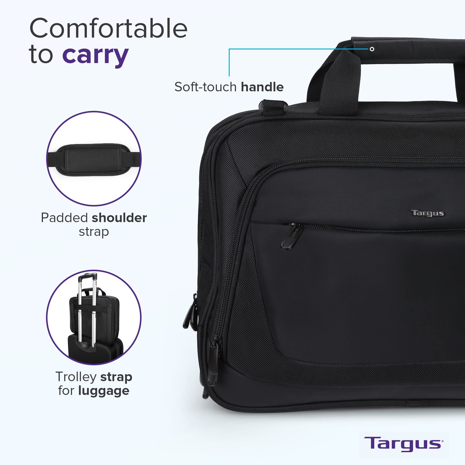 Essentials Check point friendly laptop Briefcase 16 inch Black Envio Briefcase
