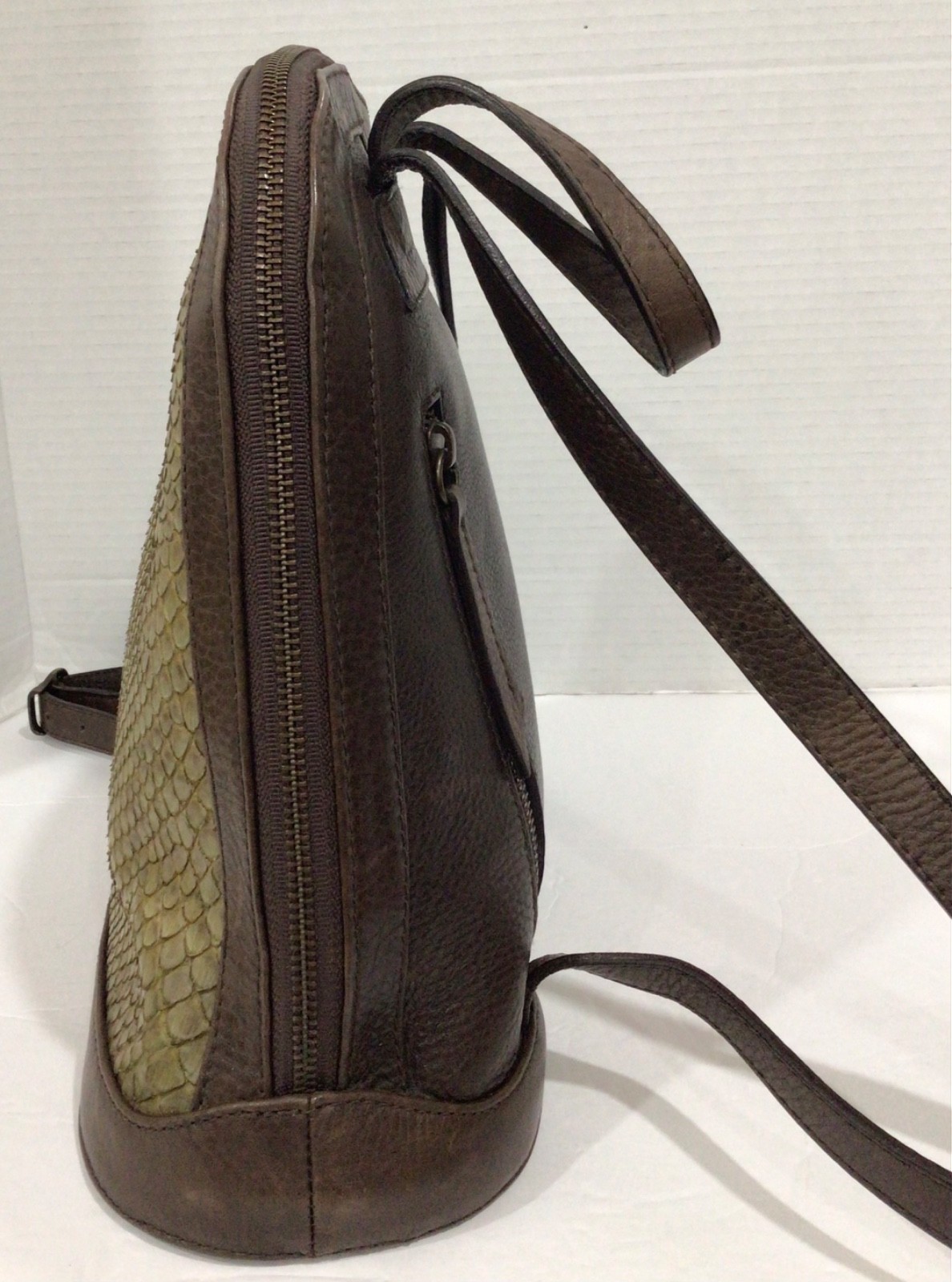 Animal Exotic Leather Backpack Snake Skin