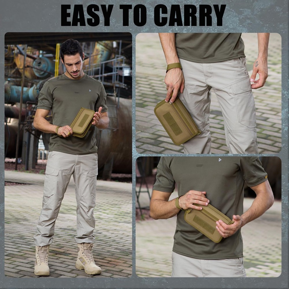 Men Tactical MOLLE Wallet EDC ID Credit Card Holder Portable Waist Purse Bag US