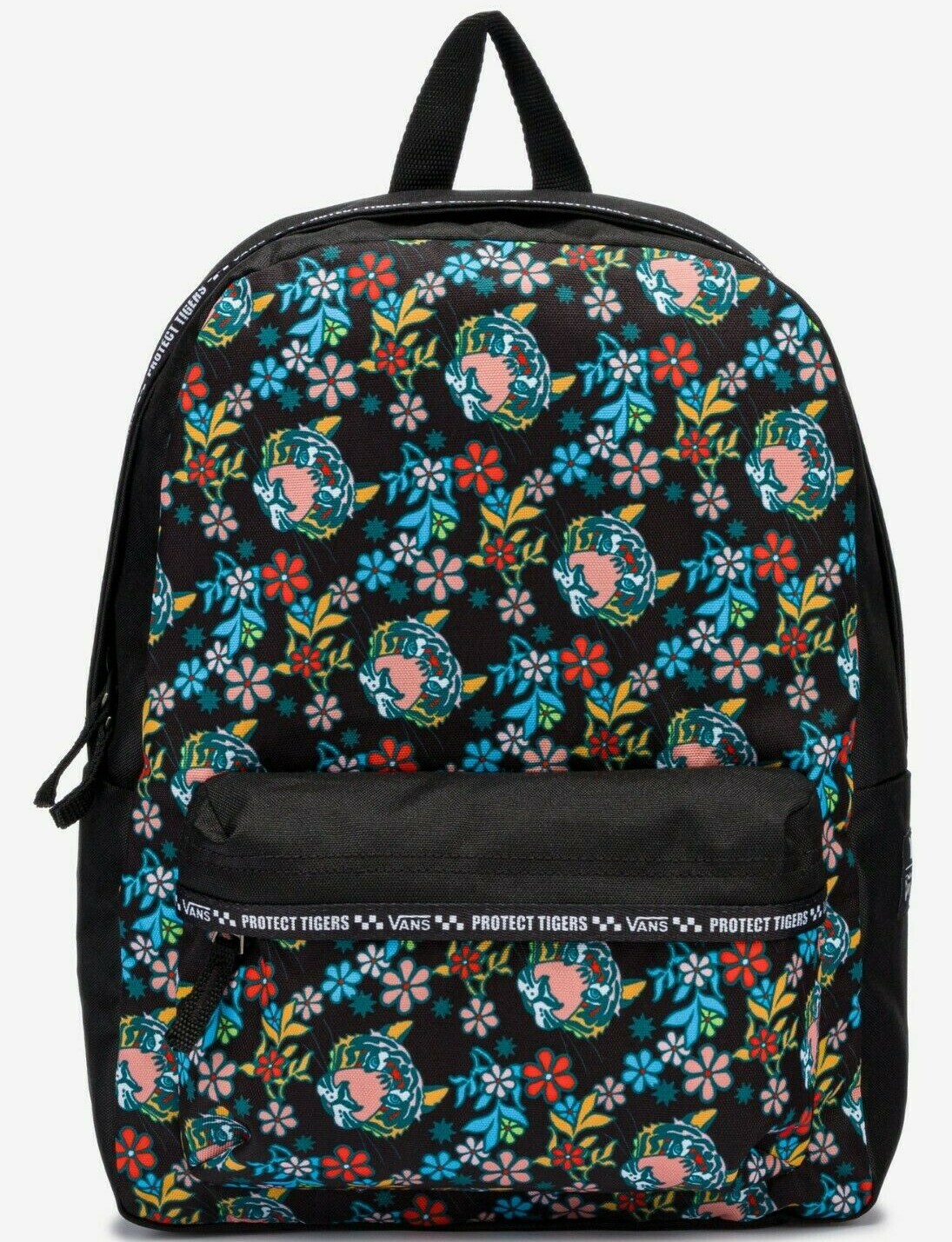 NWT VANS PROJECT CAT REALM BACKPACK 22L Travel Gym School Bag BLACK MULTI Tigers