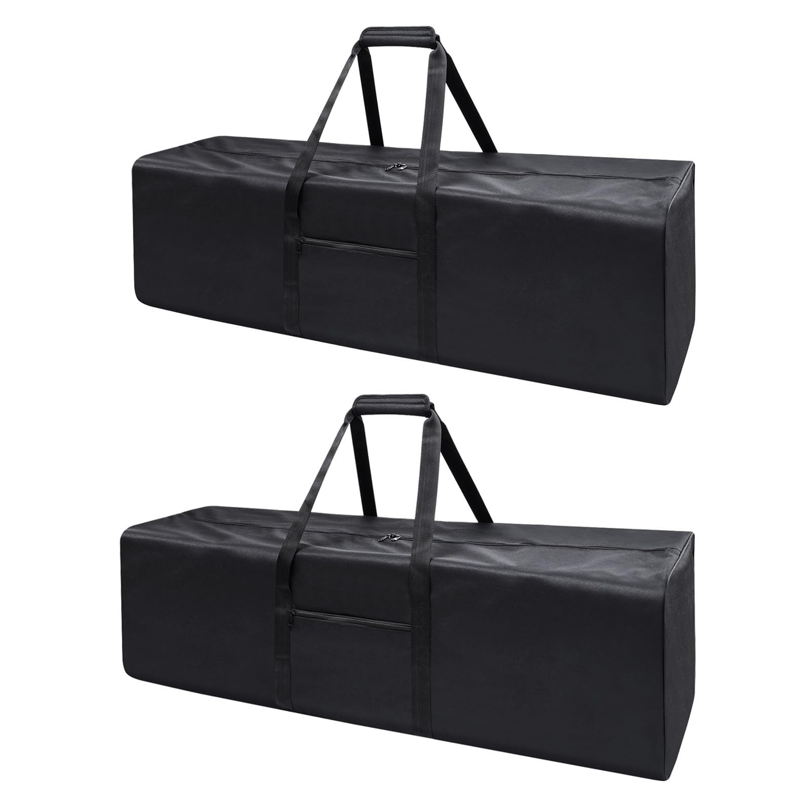 Black Extra Large Lockable Duffle Bag 46 Inch Sports Gear Tent Storage 2 PCS