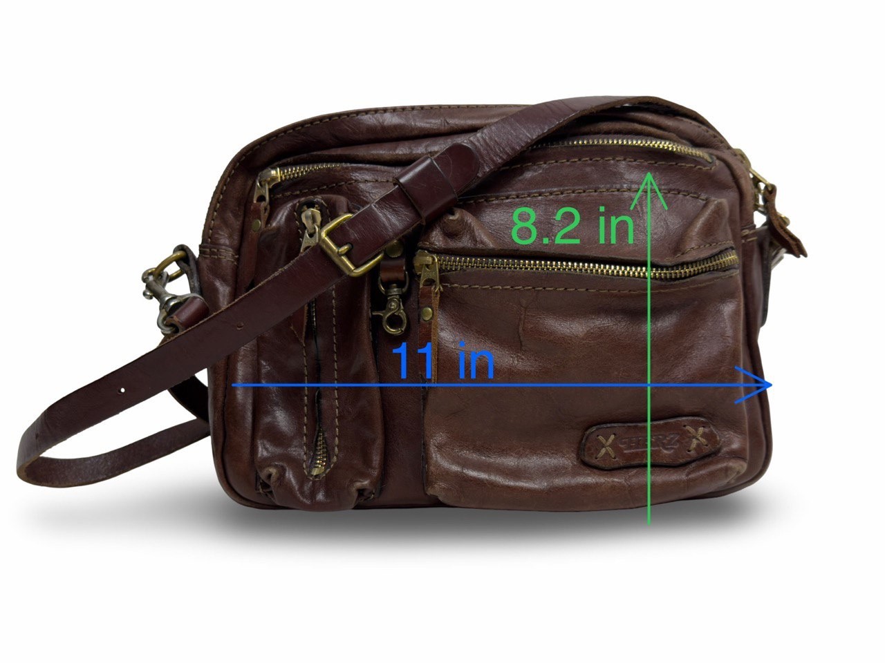 Herz Bag Leather Handmade 2way Multifunctional Shoulder Brown Unisex