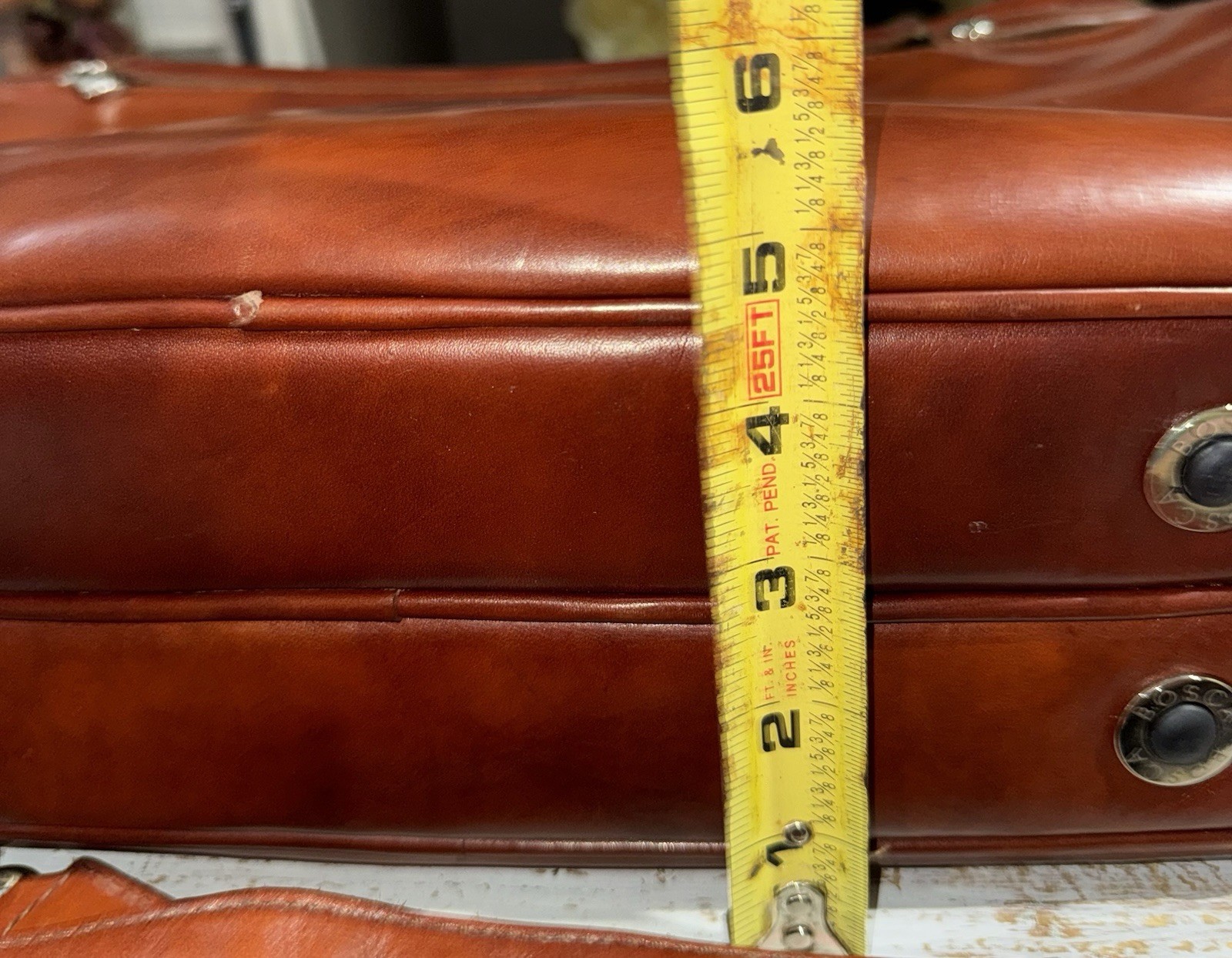 Bosca Old Leather/ Stringer Briefcase/ Italian Leather Luxury/ Large Capacity