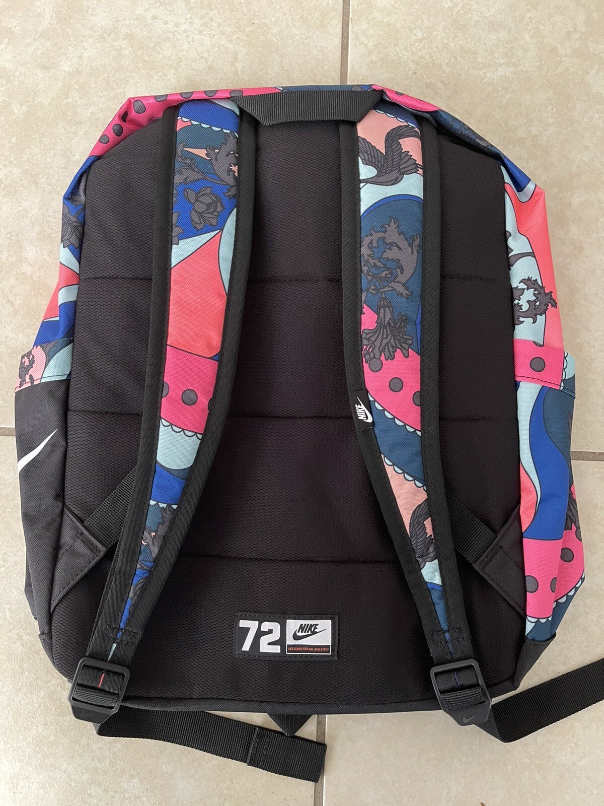 Nike All Access Soleday Printed Backpack Black-Hyper Pink-White CW9219-010