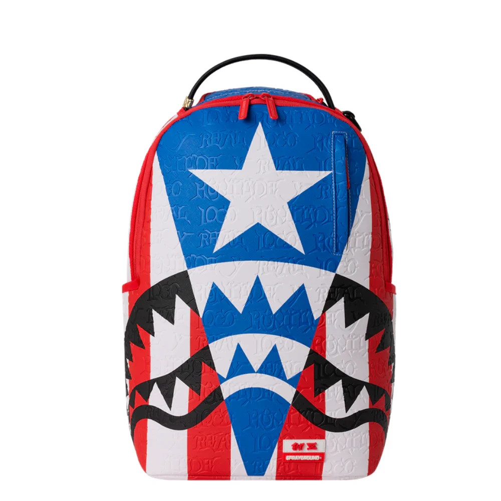 Sprayground Jon Z Puerto Rico Flag Backpack🔥New Black Bookbag Kids School Bag