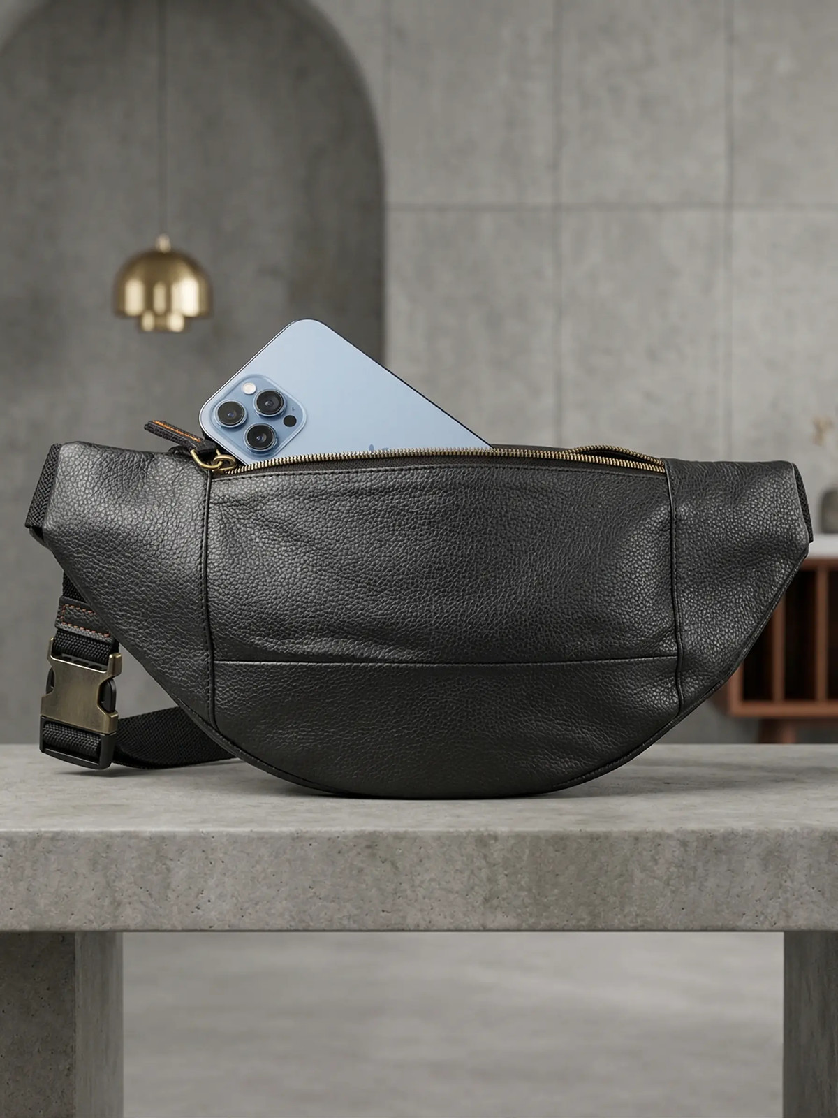 Genuine Leather Waist Fanny Pack Belt Bag Pouch Travel Sport Hip Purse Men Lady