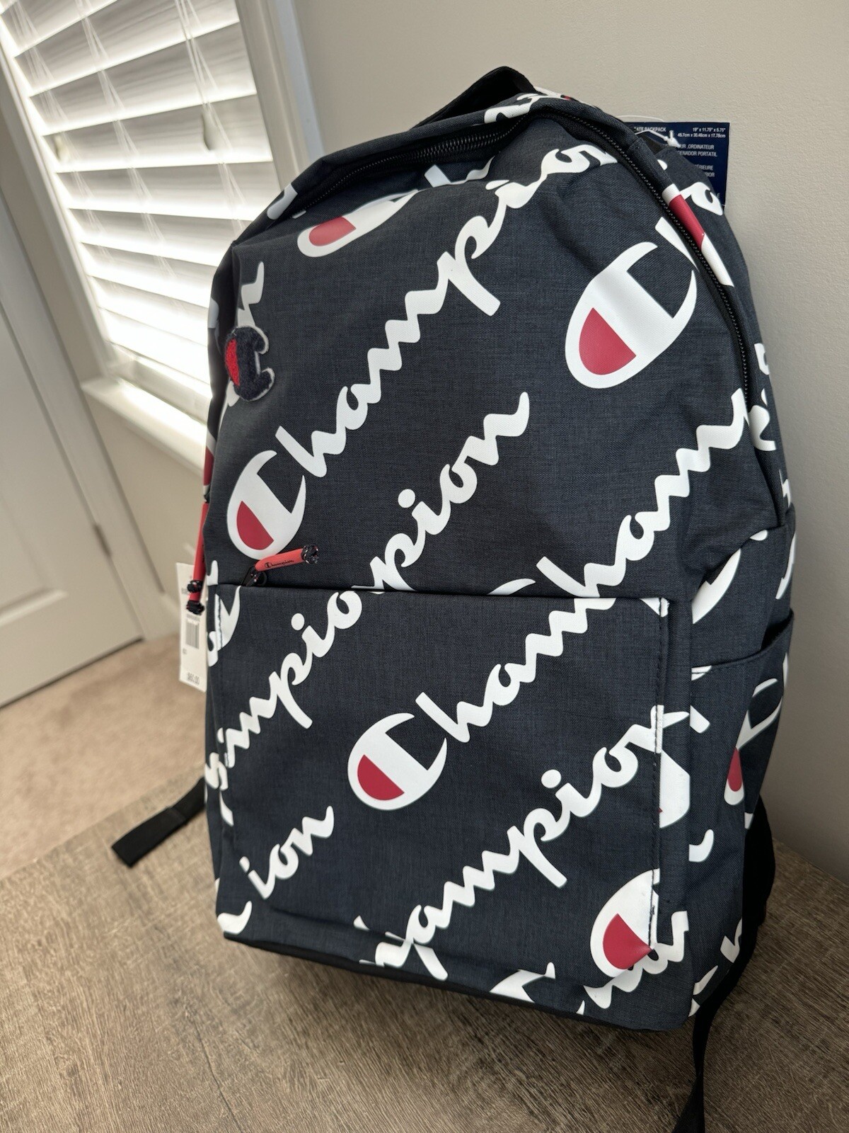 Champion Advocate Backpack Navy Blue Interior laptop compartment Adjust strap