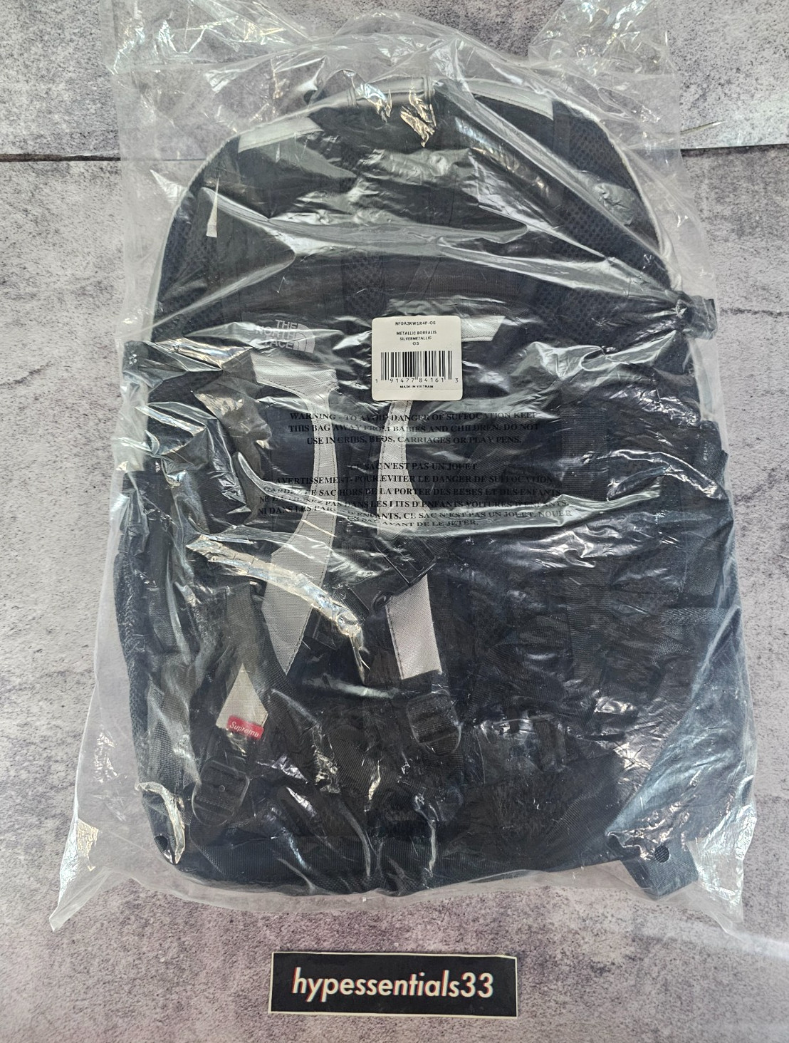 Supreme North Face SS18 Metallic Silver Backpack Borealis Brand New with Tags