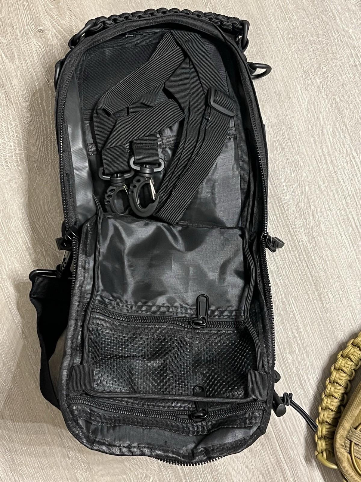 Tactical Concealed Carry Sling Bag 10in EDC MOLLE Shoulder Pack Black