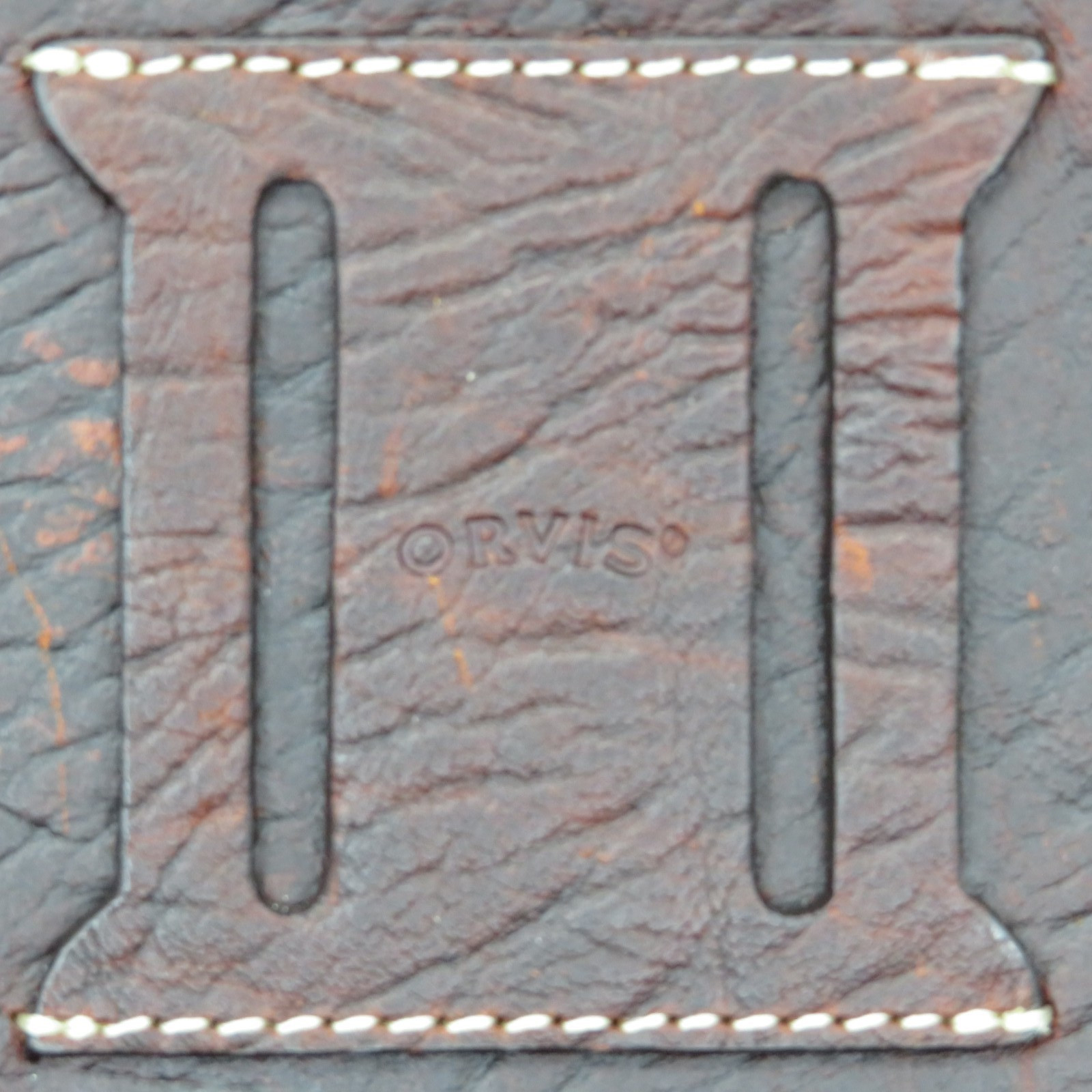 Orvis Leather Belt Loop Pouch 2 Compartments Zipper & Magnetic 3-1/2″x 4-3/4″x2″