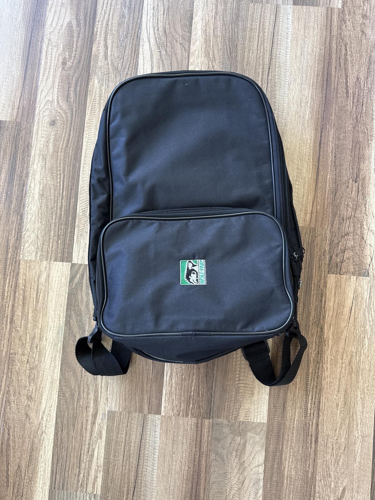 Wolf Pak Medical Backpack Black Pockets Hook n Loop Straps or Carry Handle