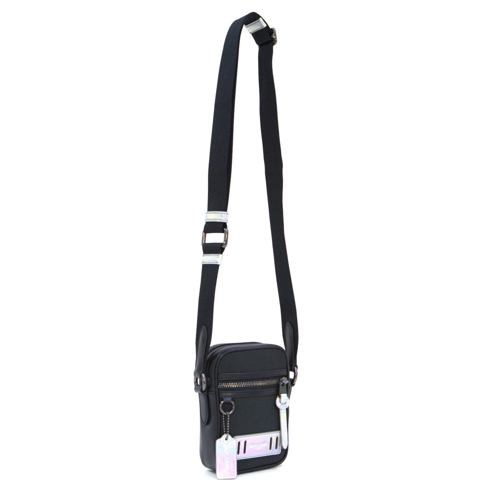 Coach Men’s Black Shoulder Terrain Reflective Crossbody Bag – Black